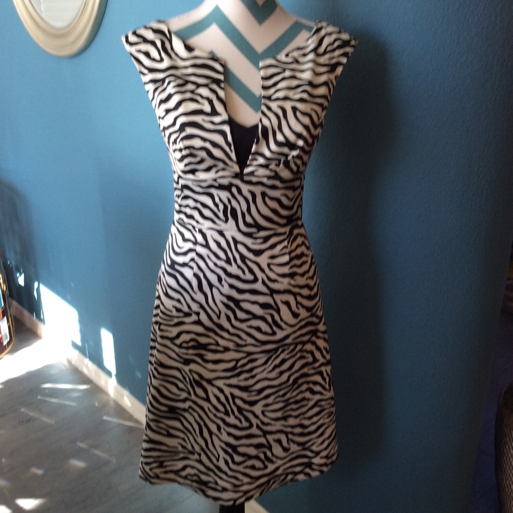 WHBM Zebra Printed Dress, SZ 2
